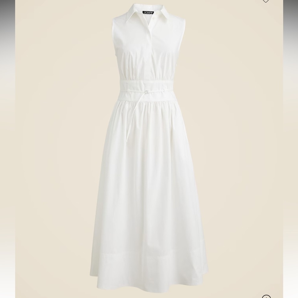 J-crew Fitted-waist shirt-dress in cotton poplin